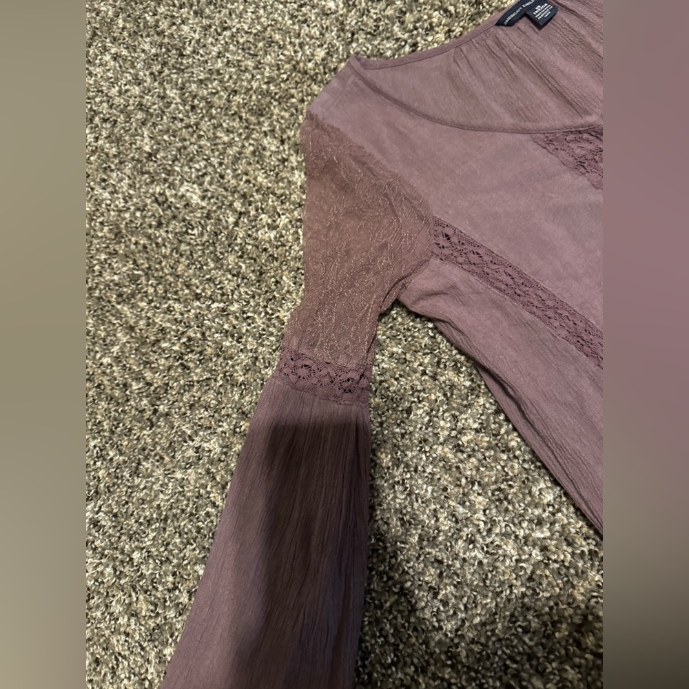 American Eagle Outfitters Long Sleeve Purple Dress - Picture 3 of 4